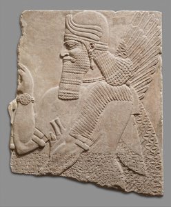 Relief Panel of Supernatural Figure, c.883-59 B.C.